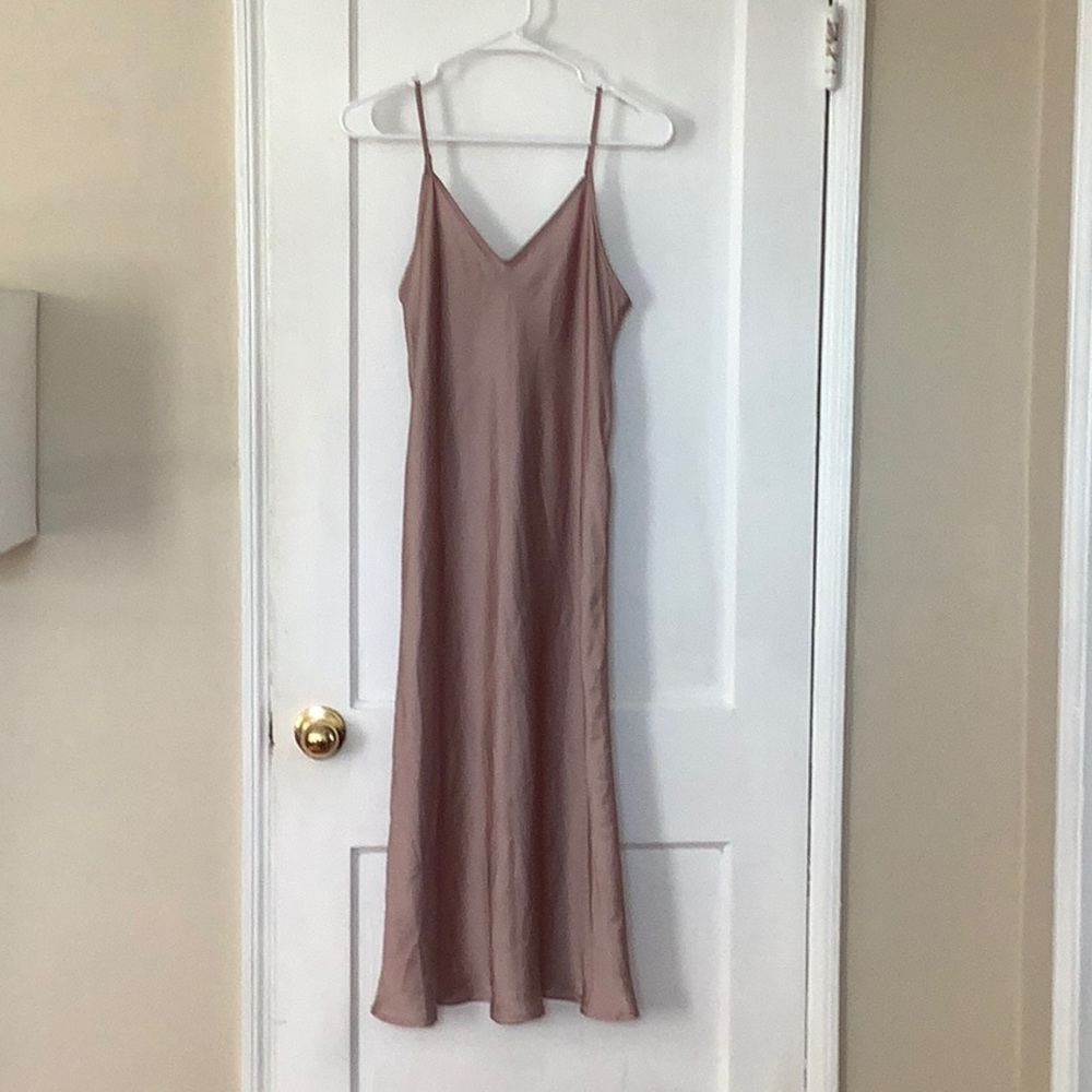 All Saints dress slip with crochet mesh overlay